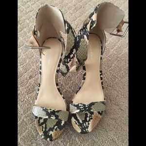 NWOT Calvin Klein snakeskin sandals
